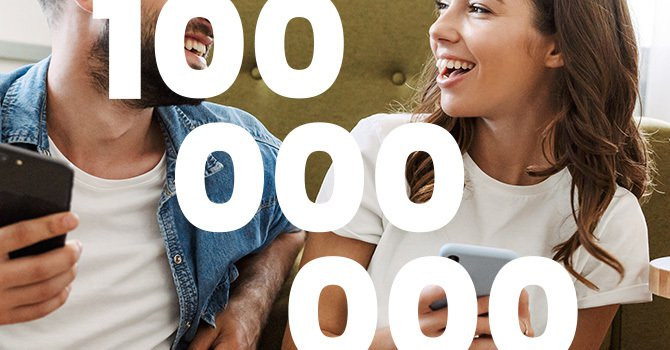 Almost 100 million transactions and 5.5 million active users