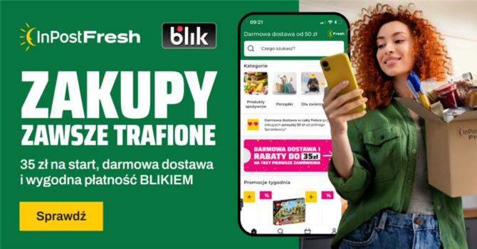 Płać wygodnie BLIKIEM w InPost Fresh
