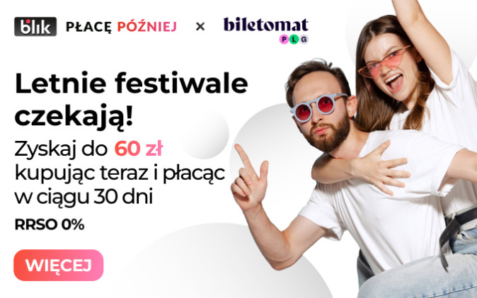 Zyskaj do 60 zł w promocji z Biletomat i BLIK