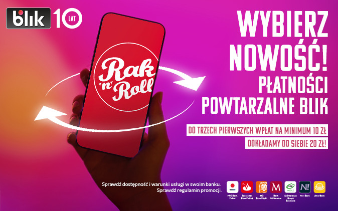 Do trzech pierwszych wpłat na Rak'n'Roll dokładamy od siebie 20 zł