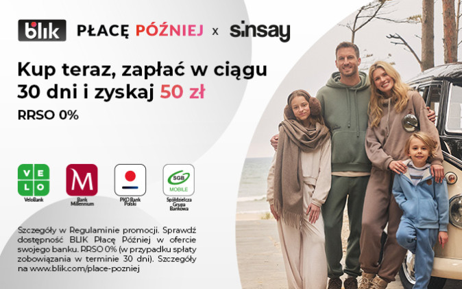 Zyskaj do 60 zł w promocji z Sinsay i BLIK