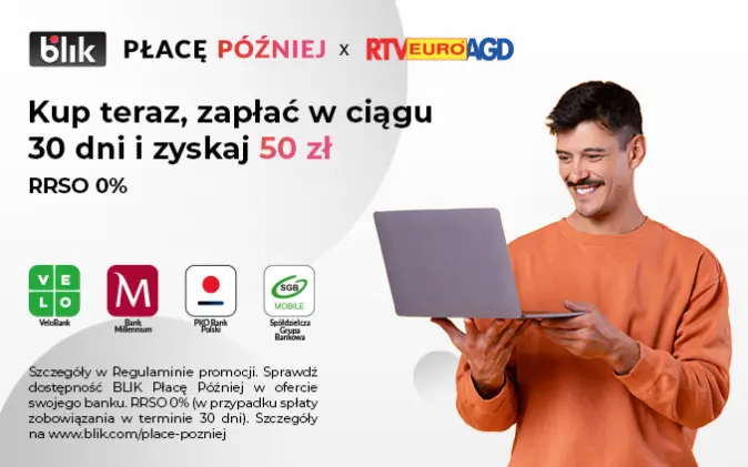 Zyskaj 50 zł w promocji z RTV Euro AGD i BLIK