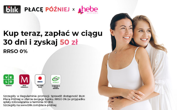 Zyskaj 50 zł w promocji z Hebe i BLIK