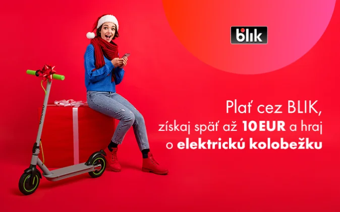 Získaj odmenu až 30 EUR a vyhraj elektrickú kolobežku!