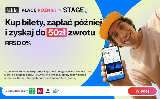 Zyskaj do 50 zł w promocji z Stage24 i BLIK