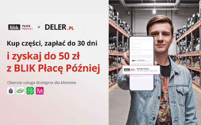 Zyskaj do 50 zł w promocji z deler.pl i BLIK