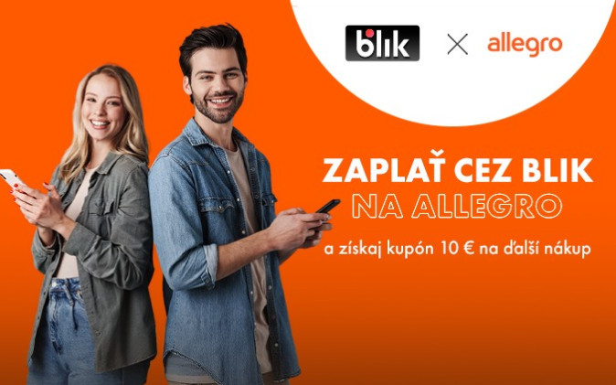 Jar cez BLIK - Zaplať cez BLIK na allegro.sk a získaj 10 € kupón na ďalší nákup 🎉