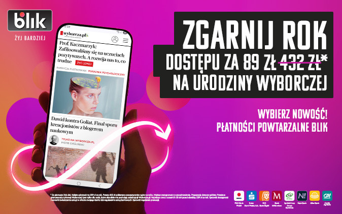 Zgarnij rok dostępu do&nbsp;Wyborczej za 89 zł