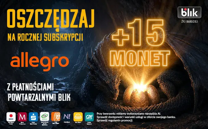 Oszczędzaj na&nbsp;rocznej subskrypcji Allegro Smart z&nbsp;Płatnościami powtarzalnymi BLIK!